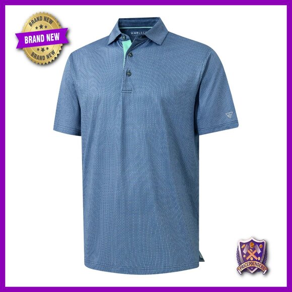Men's Dry Fit Performance Polo Shirt Moisture Wicking UPF 30+ Stretch